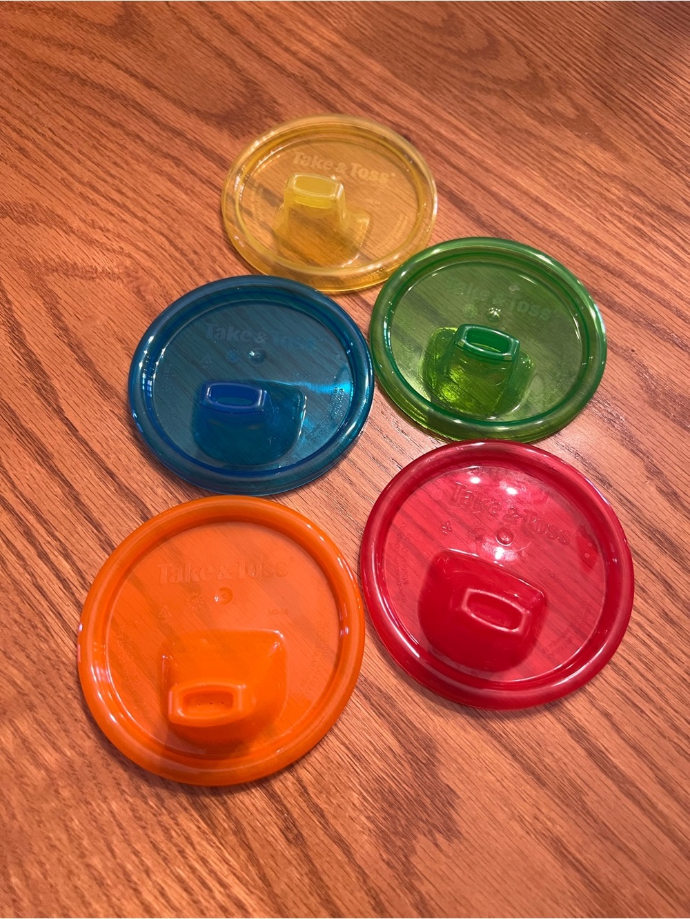 Take & Toss Assorted Color Stackable Cups with Lids - Picture 2 of 2